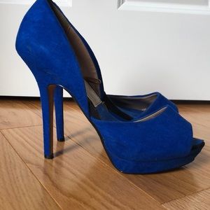 Blue Suede Heels - Zara